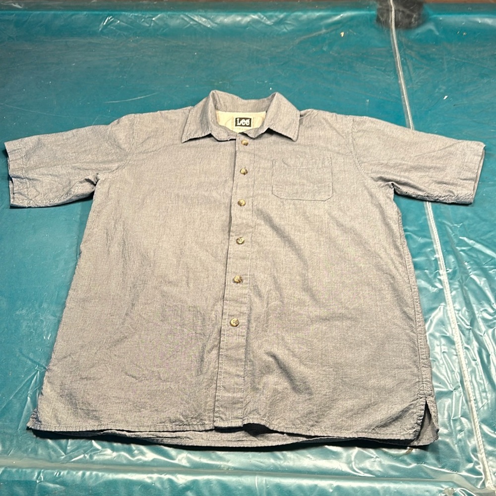Lee 100% Cotton Short Sleeve Button Down Shirt